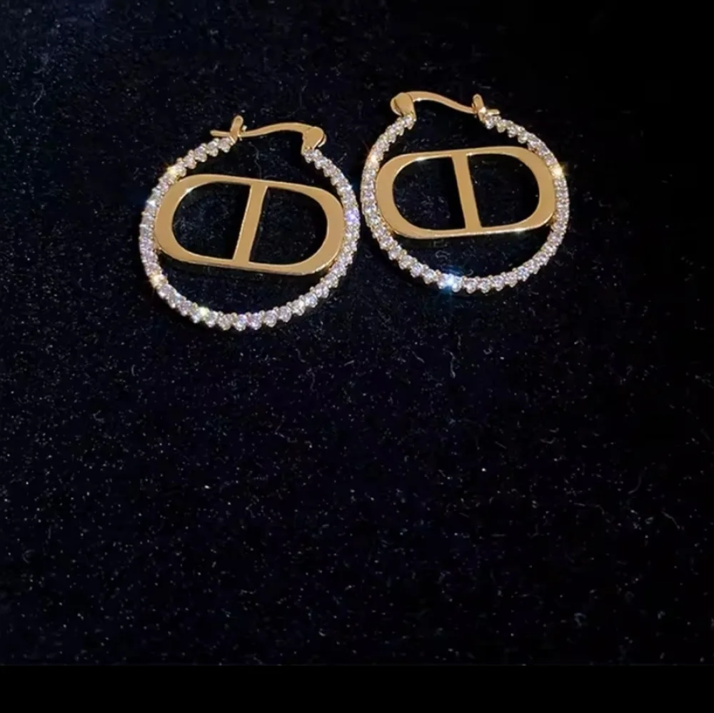 C Dior Style Classic Earrings - Picture 3 of 5
